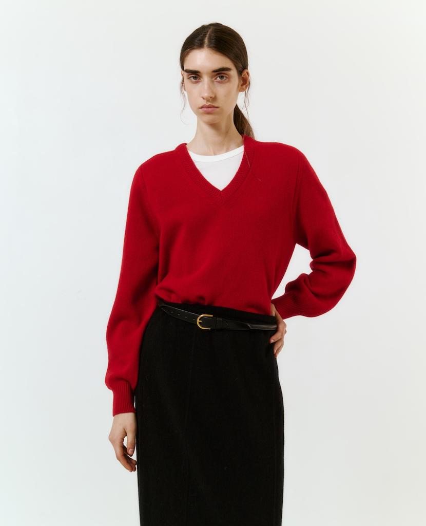 MAGGIE Signature V-Neck Pullover (5Color)
