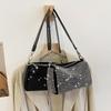 Luxury Bright Rhinestone Shoulder Bag Ins Style Crossbody Bag Fashionable Versatile Handbag Armpit Bags For Women Girls Gift