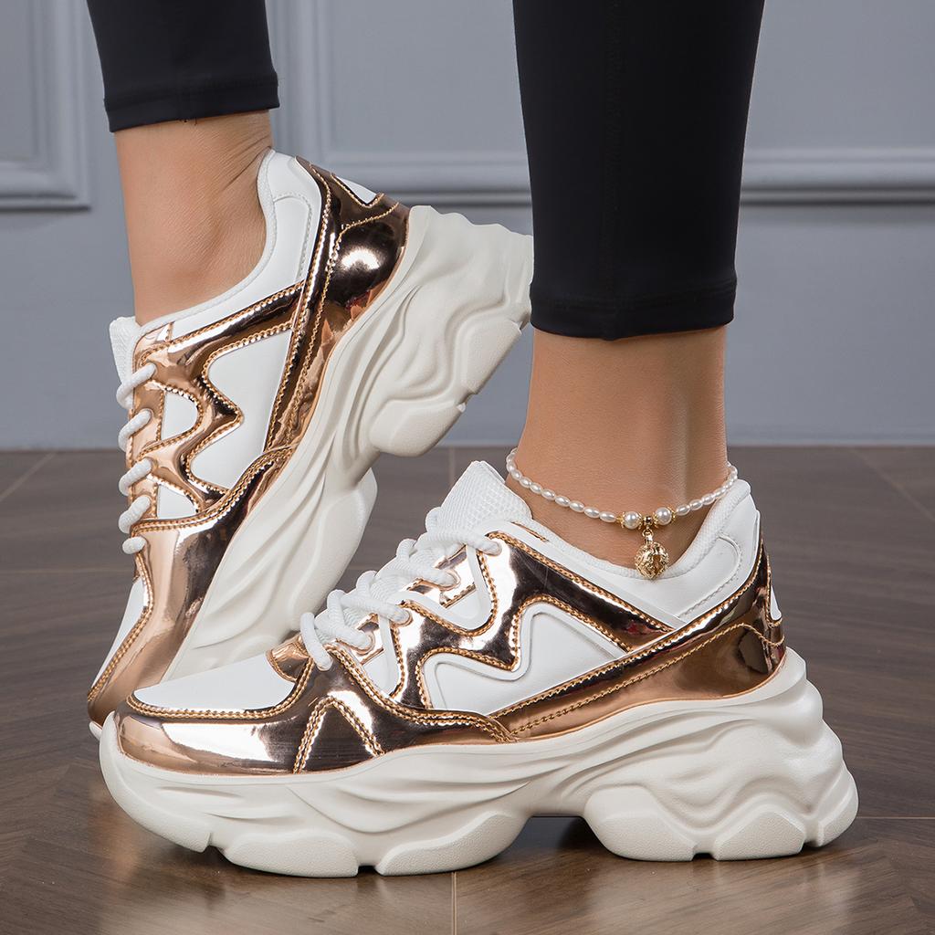 Women's Breathable Mesh Platform Sneakers Snwakers Women Shoes Women Lightweight Low Top Board Shoes for Women's Shoes 2417