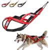Arnés para Trineo de Perros de Nailon Impermeable con Tiras Reflectantes Arnés Duradero para Correr para Perros Grandes (Rojo, XXL) | Arnés para trineo de perros de nailon impermeable