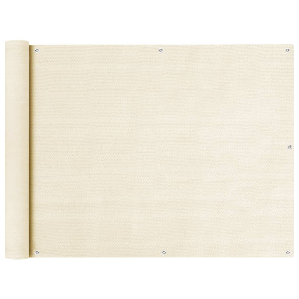 Balcony Privacy Screen Cream 90 X 300 Cm HDPE