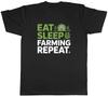 Eat Sleep Farming Repeat Mens T-Shirt Tee Gift Top