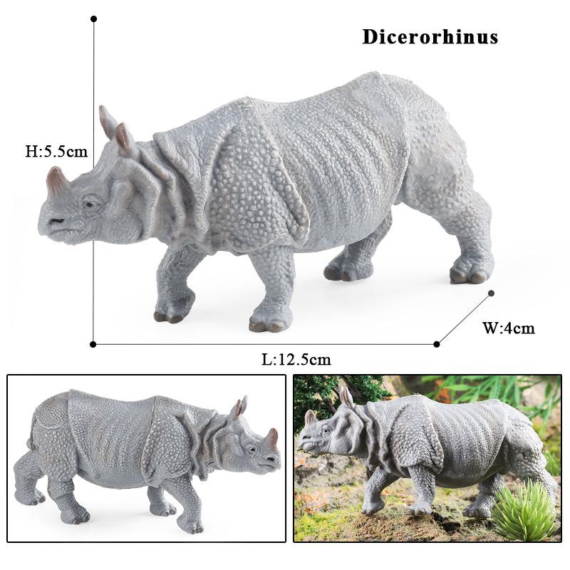 Oenux African Wild Animals Lion Tiger Yak Antelope Crocodile Zebra Black Panther Model Figurines Home Decoration Toy Kids Gift