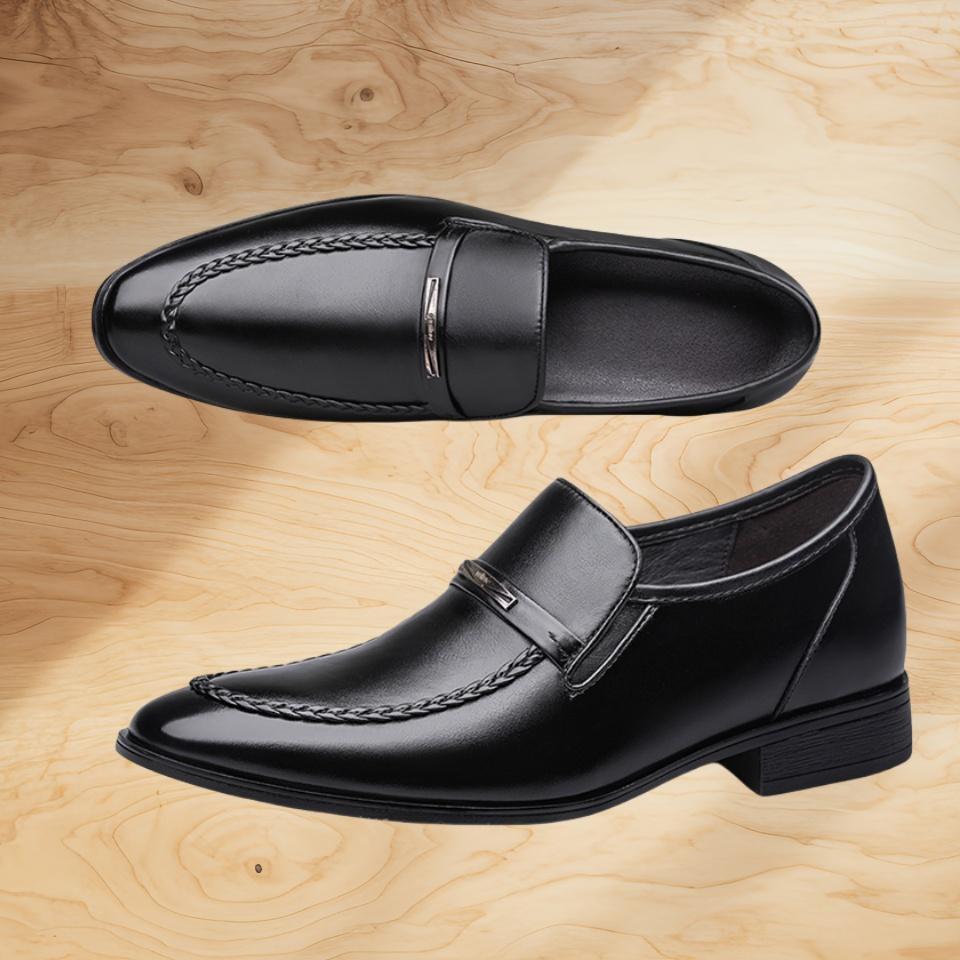 Buty ze skóry licowej Podwyższające Męskie Sneakersy Elevator Grube Zwiększające Wysokość 6CM Rozmiar Plus 35-47