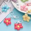 1pc Flower Keychain Cute Mini Resin Floral Keyring Colorful Pendant for Keychain Bag Decoration Accessories