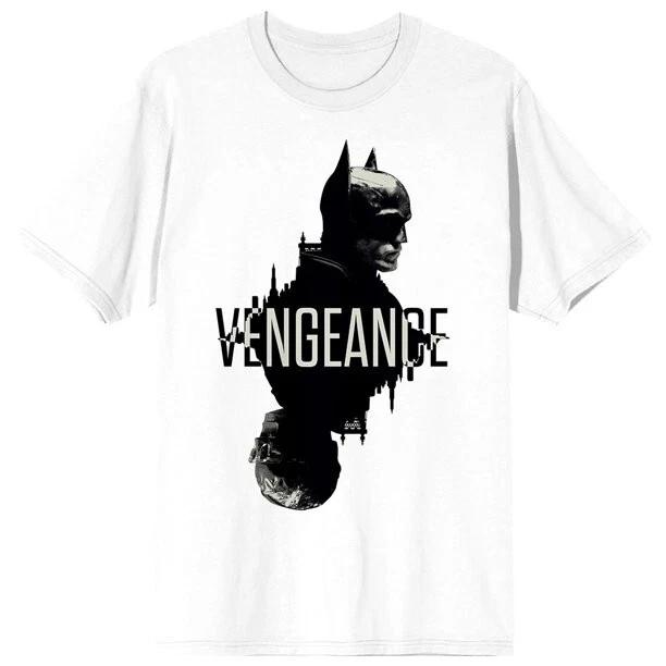 

Мужская белая футболка The Batman Movie Vengeance Новая Маленькая 4XL