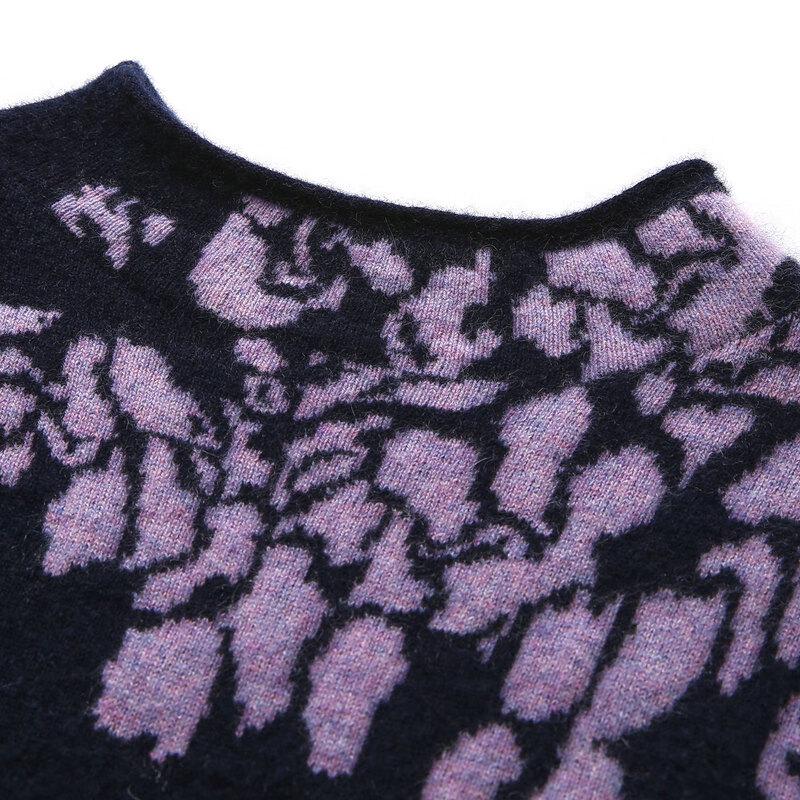 Zhaojun 2025 Autumn/Winter Women's 100% Cashmere Mock Neck Sweater