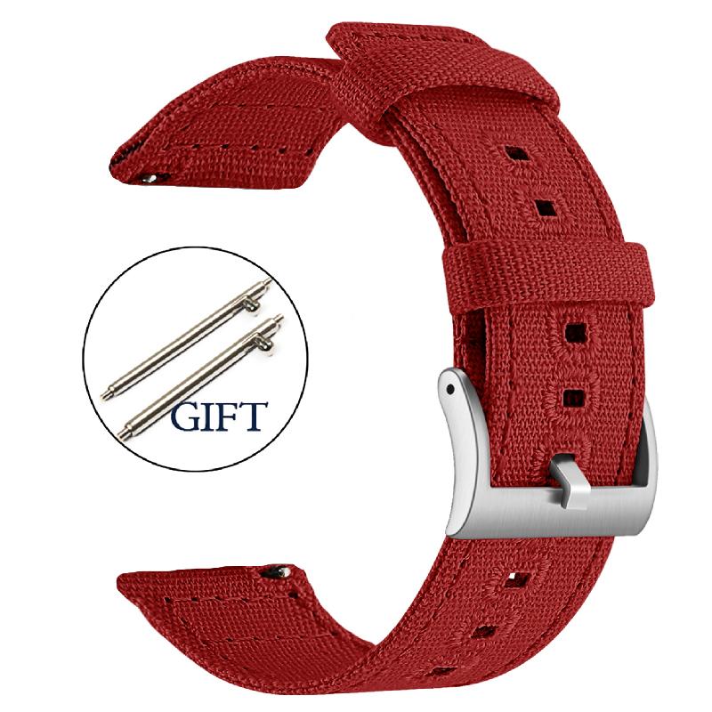 

Нейлоновый ремешок для часов 18 мм 20 мм 22 мм армейский плетеный эластичный ремешок для Seiko с быстросъемным браслетом военный мужской спортивный ремешок для часов 18mm красный