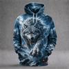 Women's Autumn Winter Fashion Hoodie Fierce Leopard Print Sweatshirt Loose Comfortable Plus-Size Fit Outdoor Street-Style Top