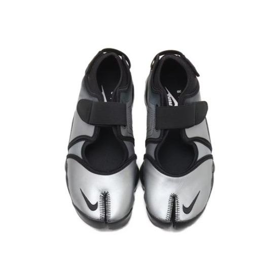 Nike Air Rift Leather Metallic Silver Black IH3656-095 Women's Size