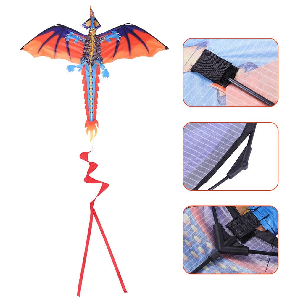 3D Drachen Kite Outdoor Fliegende Drachen Kinder Kinder Sportspielzeug