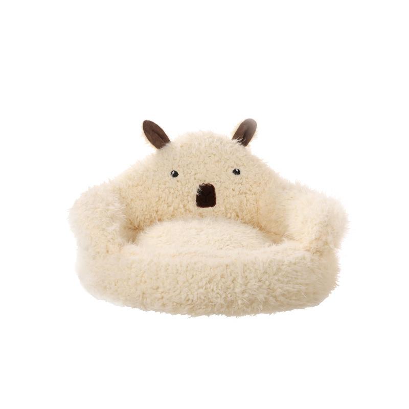 

Pet Deep Sleep Winter Warm Round Dog House Plush Dog House Mat Cat House Dog Mat Pet Sofa SuppliesCat Bed Accessories Waterproof