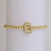 Trendy Hot Sale Hip Hop 18k Gold Plated 26 English Zircon Letters Bracelet Fashion Copper Beading Bracelet Women's Gift Jewelry