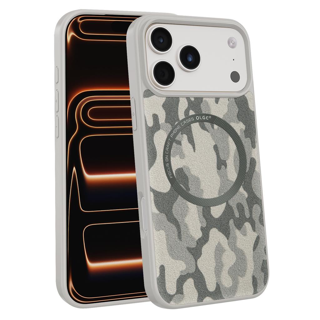 Luxury Camouflage PU Leather For Magnetic Phone Case for iPhone 117 16 Plus 15 Pro Max Air 14 13 12 11 Pro Max Protection Case
