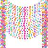 Paper Circle Garland Banner Colorful Colorful Dot Garland  Birthday Party Decorations