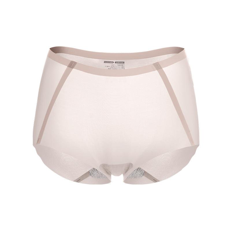 Women's Summer Thin New High Waist Abdominal Fast Dry Breathable Ice Silk No Trace Briefs