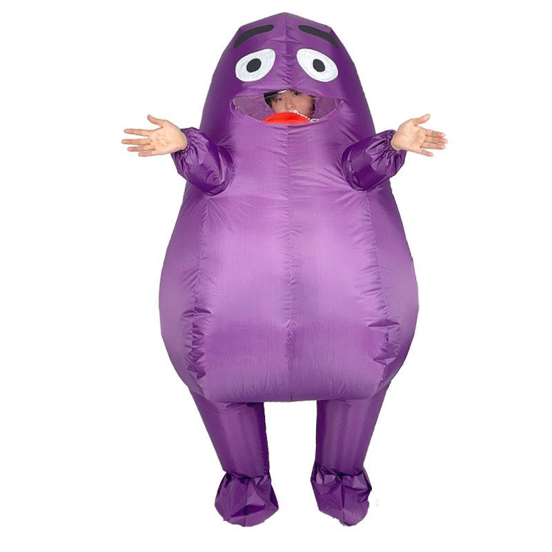 Inflatable Purple Eggplant Potato Costume For Adults Fun Party Dress Up Outfit