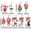 Santa Claus Christmas Lollipop Ornaments Soft Clay Christmas Hanging  Candy Cane Xmas   Gift