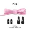 1Pair Elastic Shoe Laces Sneakers Tennis Lock Shoelaces Without Ties Adult Kids Round Shoelace Rubber Bands for Shoes Accesories