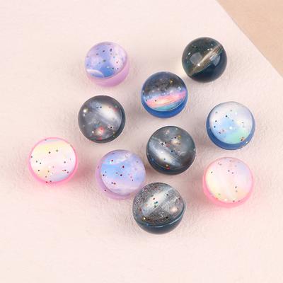 10Pcs Children Planet Bouncy Ball Toy Starry Sky Elastic Rubber Solid Jumping Ball Kids Party Toys Gift