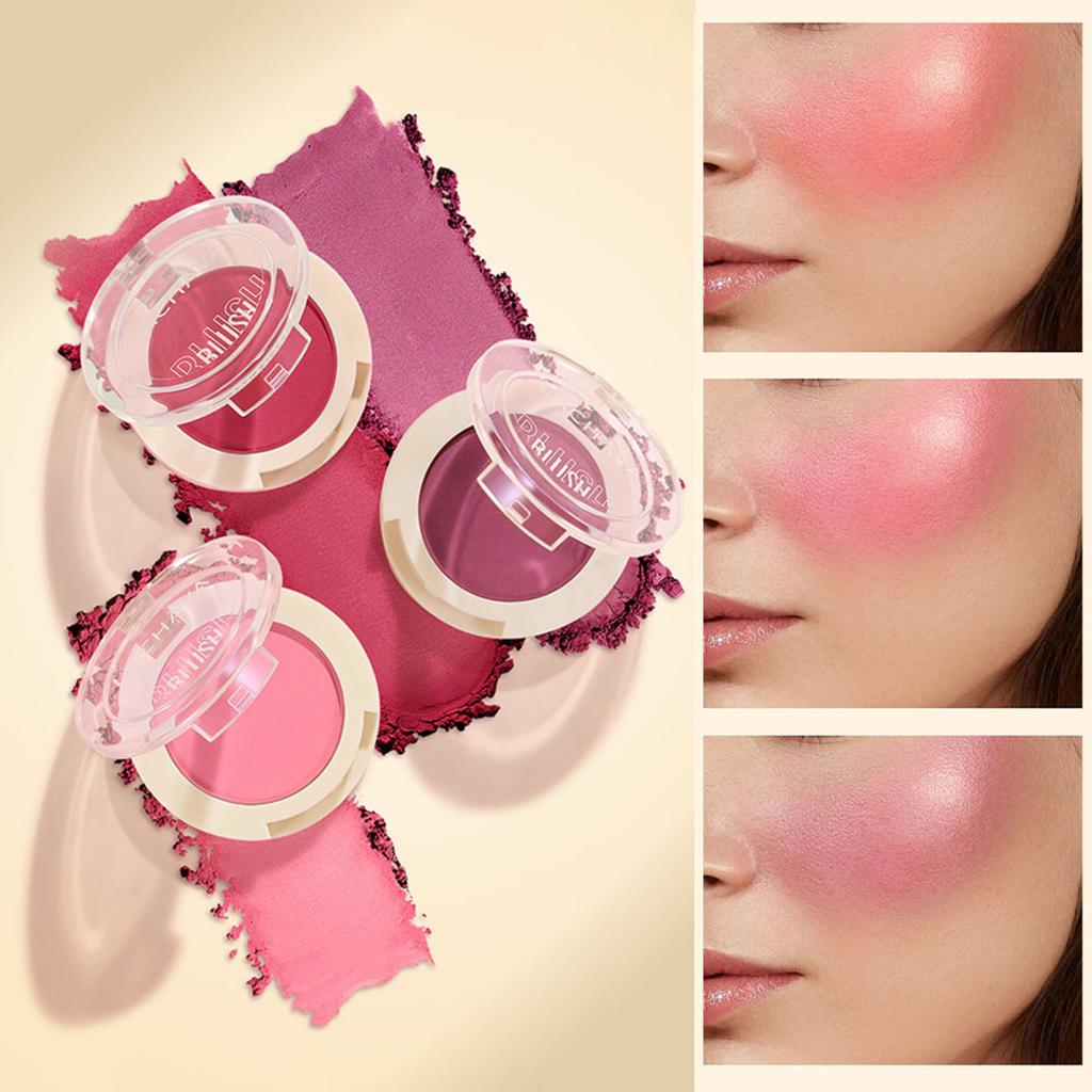 3.5G Single Color Pressed Powder Blush 12 Colors Matte High Pigment Long Lasting Natural Women Face Eye Makeup Blusher Palette