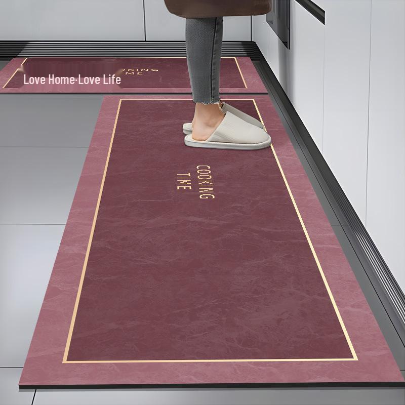 Simple Style Dirt-Resistant, Anti-Slip Kitchen Mat - Water-Absorbing Entrance and Floor Carpet