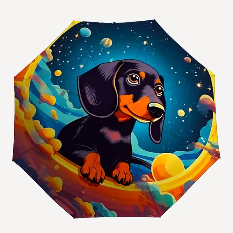 

1PC Cosmic Canine Automatic Open/close, All-Season Portable Folding Umbrella for Women & Men yy250919196