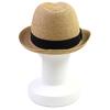 Great HELEN KAMINSKI Hat AVARA Logo Metal Grosgrain Ribbon Straw Hat Natural Women Used