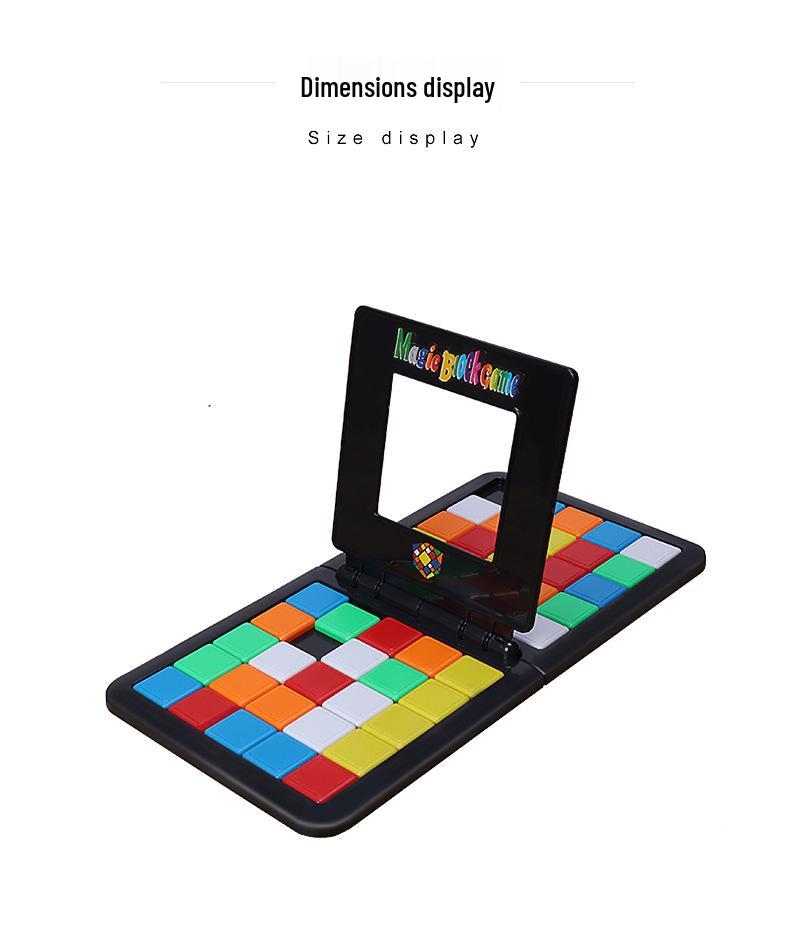 Two-Player Colorful Rubik's Cube Battle Game: Educational Parent-Child Puzzle Toy