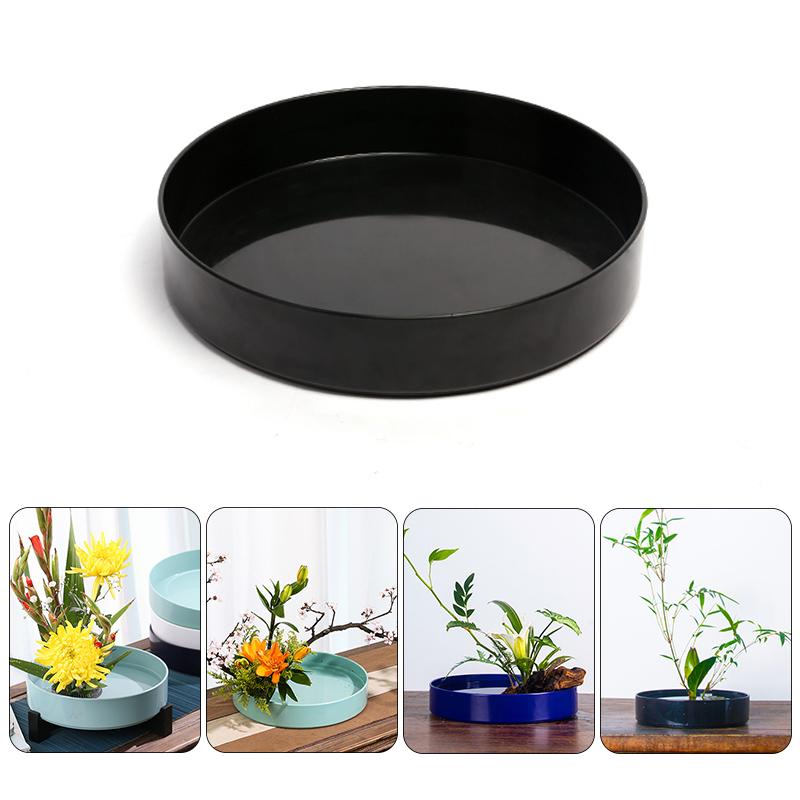 Zen Retro Chinese Japanese Style Flower Arranging Container Kenzan Flower Arrangement Tray Plastic Bowl Vase Tea Table Desktop