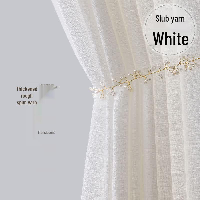 JDF-CLG-65 White Embroidered Sheer Curtain