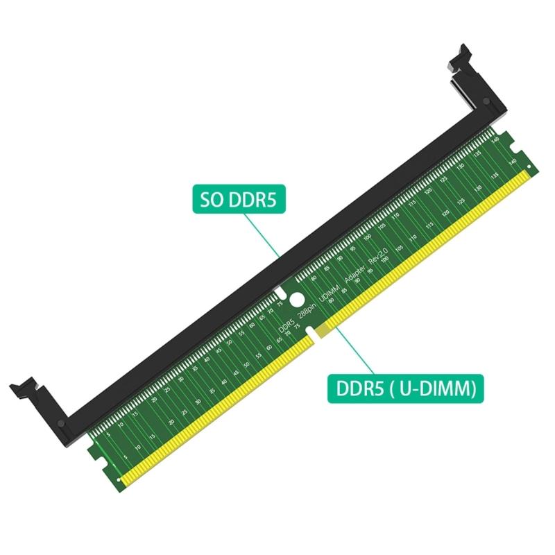 DDR5 UDIMM 288Pin Adapterkarte DDR5 Speicherdiagnose DDR5 288Pin UDIMM Slot Testkarte Mit Kurzen Riegeln Für Desktop