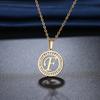 316L Stainless Steel 26 Letters A-Z Necklace NEW Crystal Rhinestone Necklaces for Women Wedding Valentine's Day Gifts