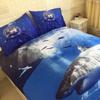 Stunning 3d Shark Duvet Cover With Pillow Cases Marine Animal Quilt Bedding Set New