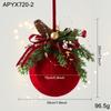 Red Flocked Fabric Christmas Tree Ornament Ball