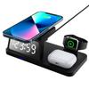 USB Type-c Plug Electronic LED Alarm Clock with 15W Wireless Charger for Headphone/watch/mobile Phone Bedside Charging Clock