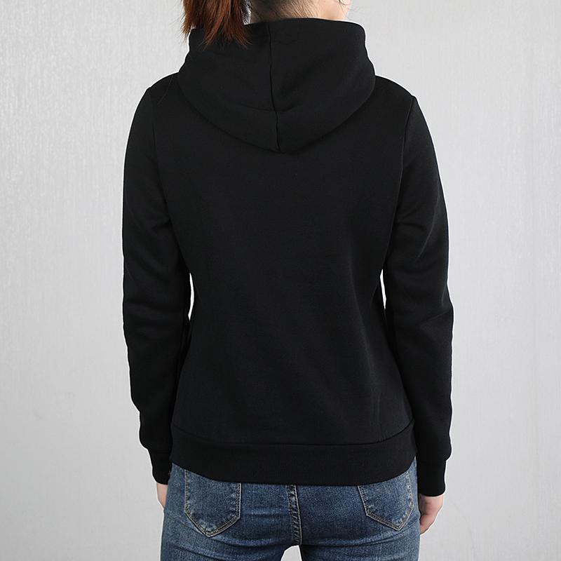 Puma Fleece-Lined Casual Running Hoodie Women Tops Black 581632-01