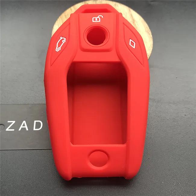 ZAD Silicone Car Key Cover Case for BMW 2017 2018 7 Series I12 730 740 750 760  G11 G12 G20 G30 Led Display Touch Screen Protect