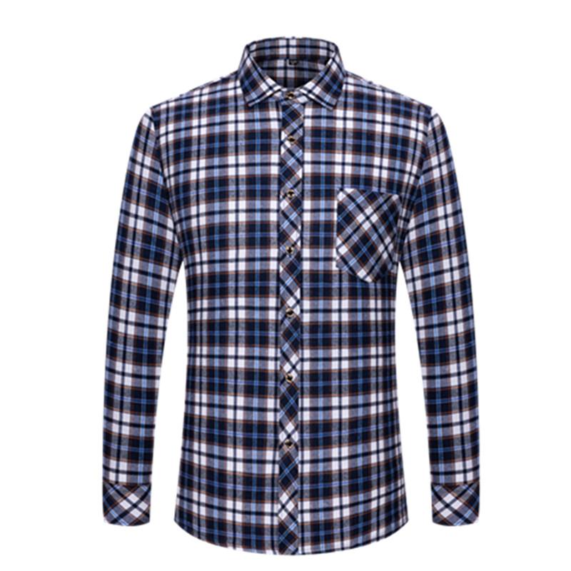 2026 New Men's Plaid Shirts Long Sleeve Checked Shirt Formal Fashion Thin Soft Classic Basic Casual Male Clothing 3XL 4XL