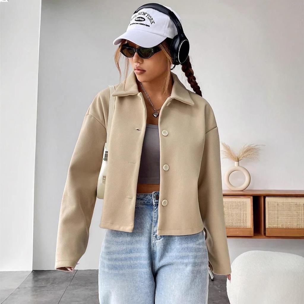 Women's European & American Long-Sleeve Fashion Lapel Coat