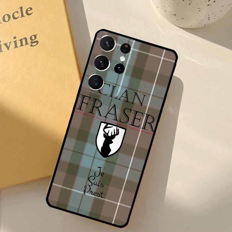 Outlander Tartan Sassenach Baksida För Samsung Galaxy S23 S21 Ultra S20 FE S9 S10 S22 Plus Note 10 Plus S22 Ultra Fodral