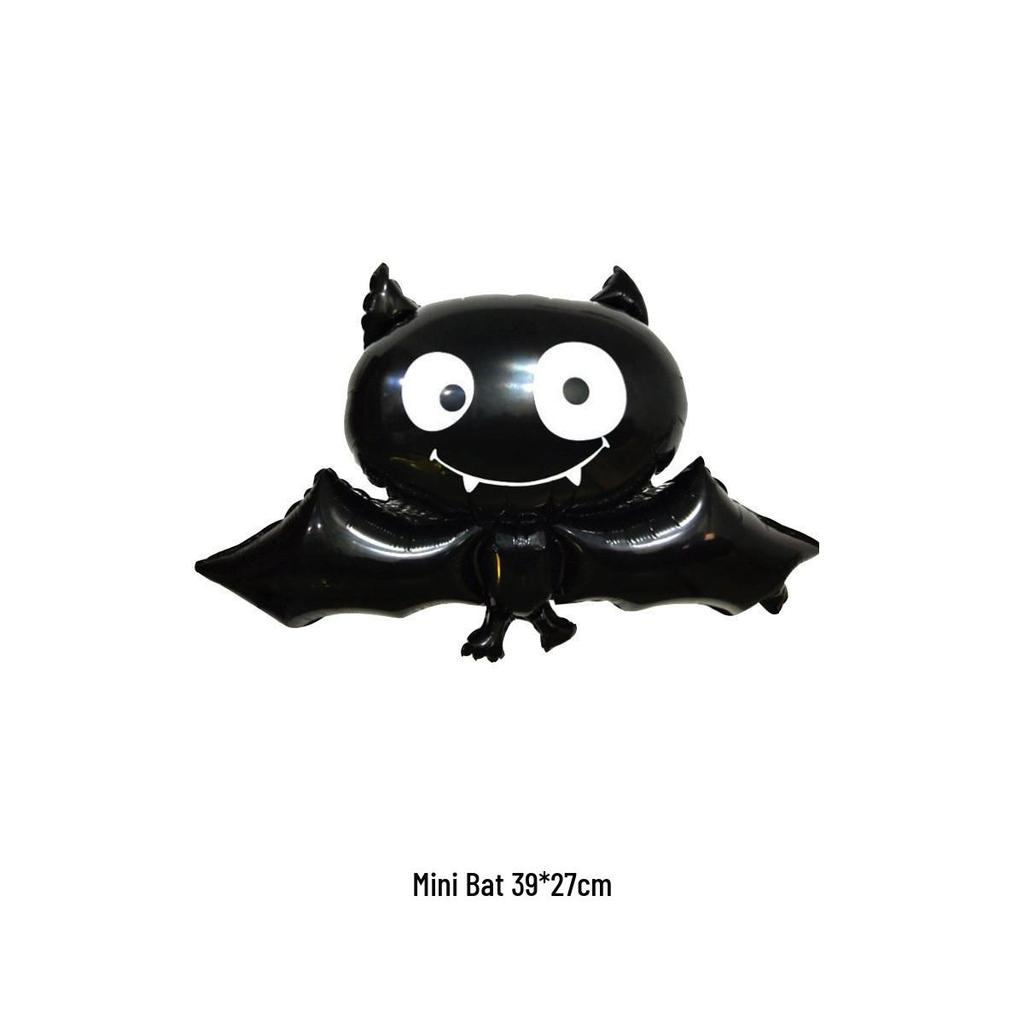 Halloween Aluminum Foil Balloons: Bat, Pumpkin, Ghost, Wings, Cat, Spider Decorations