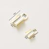 14k/18k Gold-Plated Leather Cord Clip: Real Gold, Copper Retention, DIY Jewelry Buckle Crimp Bead End Cap