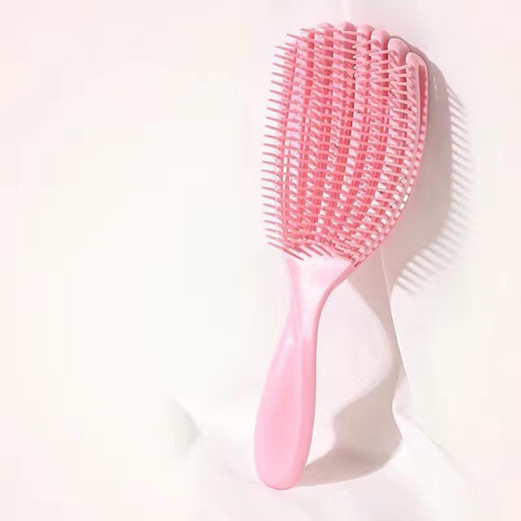 Anti-Static Detangling Brush Flexible Hollow Fluffy Curly Hair Styling Comb for Stubborn Hair Thick Wavy Hair