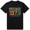 Limited Edition 1978 46th Birthday 46 Years Old Vintage T-Shirt Summer Streetwear Short Sleeve Tops T Shirt Men Cotton Tshirt