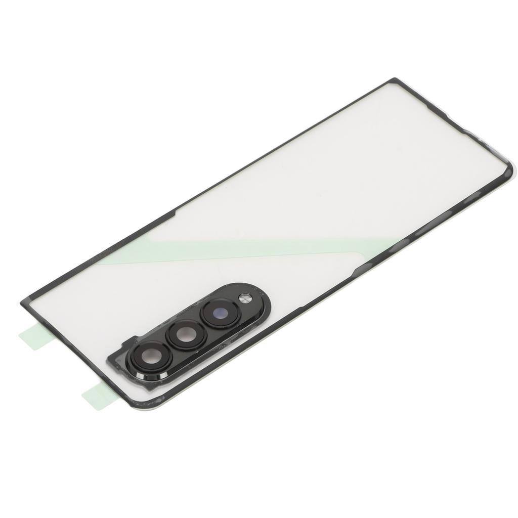 Cover Posteriore in Vetro Trasparente per Cellulare Sostitutiva per Fold 3 5G F926 con Supporto per Telefono e Foro per Obiettivo Fotocamera