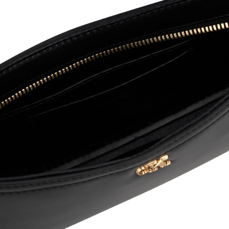 Calvin Klein Small Commuter Metal Letter Shoulder Bag Women bags Space-Black 4F3170G-YIH