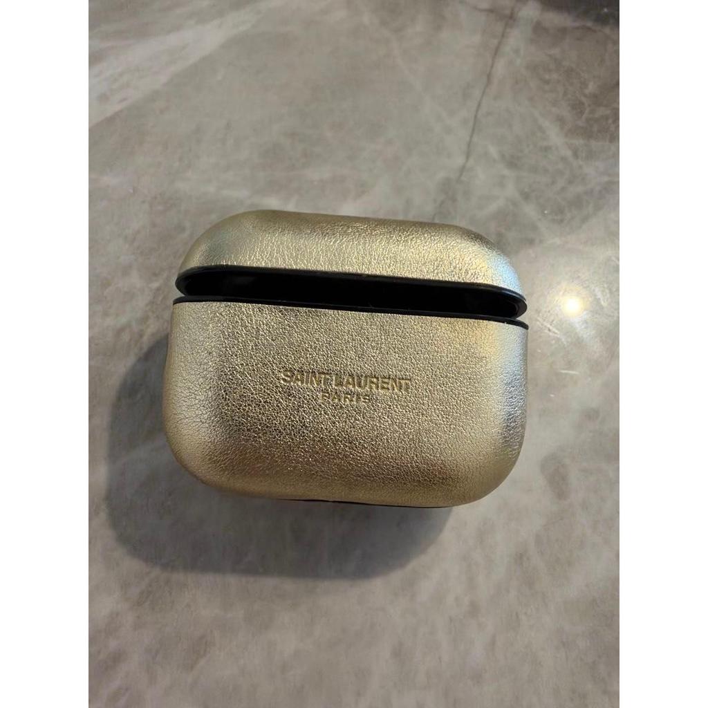 Used SAINT LAURENT AirPods Pro 1st Gen Case Gold Leather
