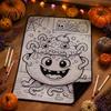 Einzigartige Geburtstagsgeschenke für sie Halloween DIY Maldecke mit 24 Stiften, Gestalte deine eigene Decke, Dekorative Wohnzimmerdecke, Geist Kürbis
