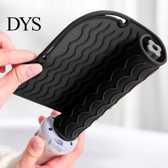 Curling Iron Silicone Mat Heat Resistant Anti-slip Rectangle Portable Flat Hair Pad Straightener Styling Hot Tools Travel Protector Cover